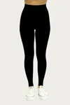Rd Style Ribbed Stretch Legging In Black In Black