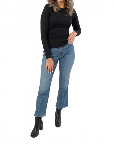 Rd Style Roxi Ribbed Knit Top In Jet Black