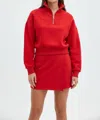 Rd Style Seanni Half Zip Pullover Lounge Top In Red In Red