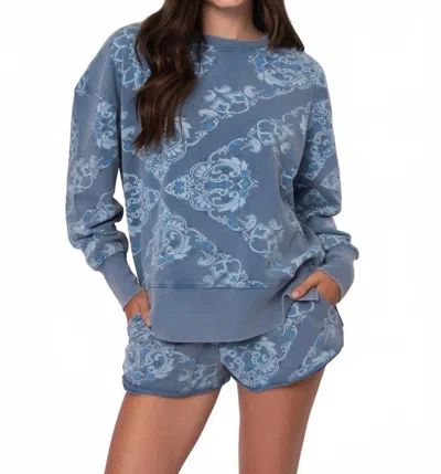 Rd Style Seika French Terry Pull On Shorts In Riviera Blue