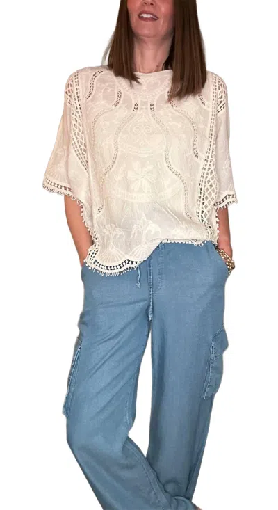 Rd Style Stacia Tencel Cargo Pants In Blue