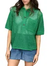 Rd Style Women's Bronte Open Knit Polo Sweater In Green