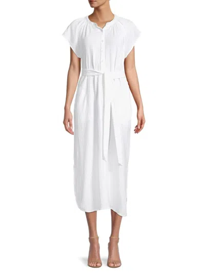 Rd Style Women's Cap Sleeve Midi Dress In White