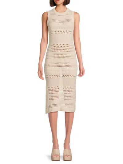 Rd Style Women's Dixie Knit Midi Dress In White Beach