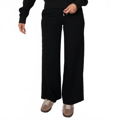 Rd Style Women's Erika Soft Knit Satin Trim Pant In Black