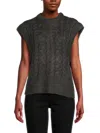 Rd Style Women's Jesabelle Cableknit Sweater Vest In Ash Grey