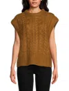 Rd Style Women's Jesabelle Cableknit Sweater Vest In Dark Pecan