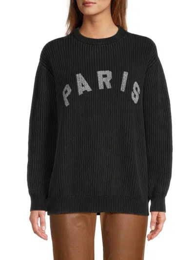 Rd Style Women's Odetta Ribbed Paris Sweater In Black