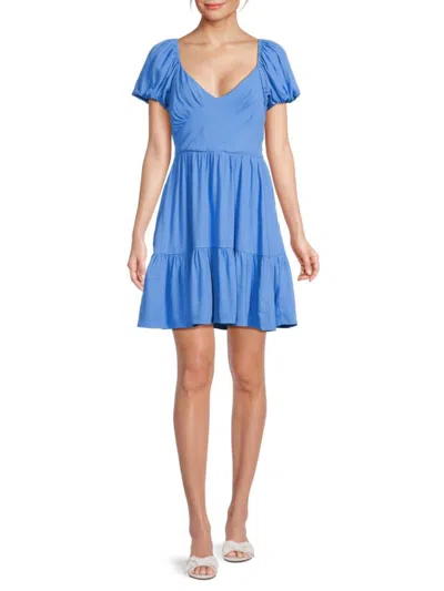 Rd Style Women's Puff Sleeve Mini Dress In Riviera