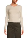 Rd Style Women's Roxy Solid Crop Knit Top In Parchment