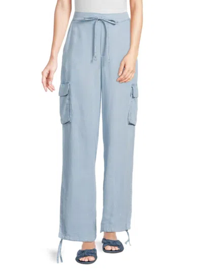 Rd Style Women's Stacia Cargo Pants In Light Blue Denim