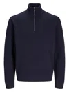 R.d.d. By Jack Jones Zip Turtleneck Sweater In Blue