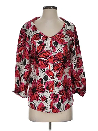 Pre-owned Rdi 3/4 Sleeve Blouse In Red