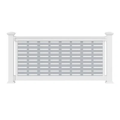 Rdi 6 Ft. W X 36 In. H T-top Vinyl Rail For Decorative Screen Panel Infill In White