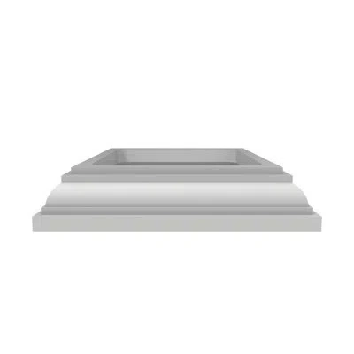Rdi 6''w X 6''d Heritage Base Trim White
