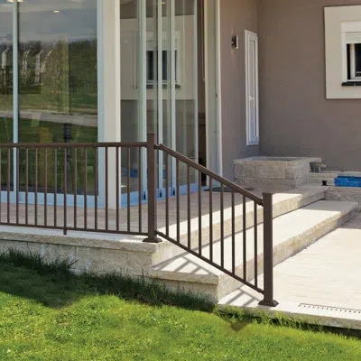 Rdi 8'x36" Versarail Winchester Aluminum Stair Rail Kit In Matte Black