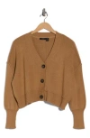 Rdi Button Front Cotton Blend Crop Cagan In Brown