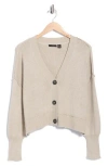 Rdi Button Front Cotton Blend Crop Cagan In Neutral