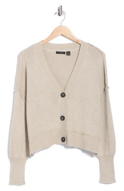 Rdi Button Front Cotton Blend Crop Cagan In Neutral