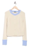Rdi Colorblock Button Front Crop Cagan In Yellow