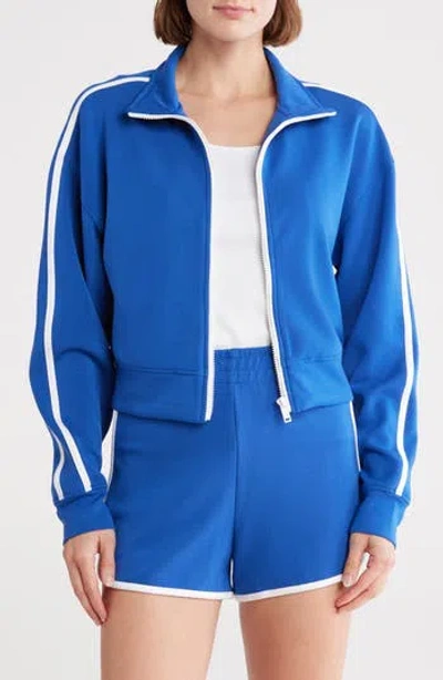 Rdi Contrast Trim Knit Full Zip Jacket In Multi