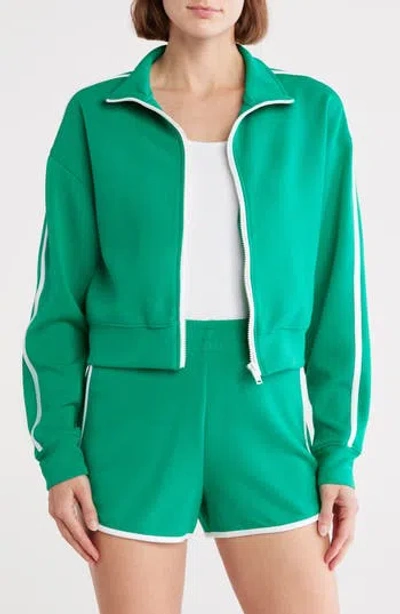 Rdi Contrast Trim Knit Full Zip Jacket In Multi