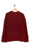 Rdi Crewneck Pullover Sweater In Burgundy
