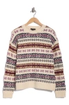 Rdi Fair Isle Pullover Sweater In White
