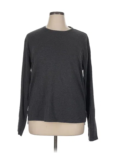 Pre-owned Rdi Long Sleeve Top Gray Crew Neck Tops