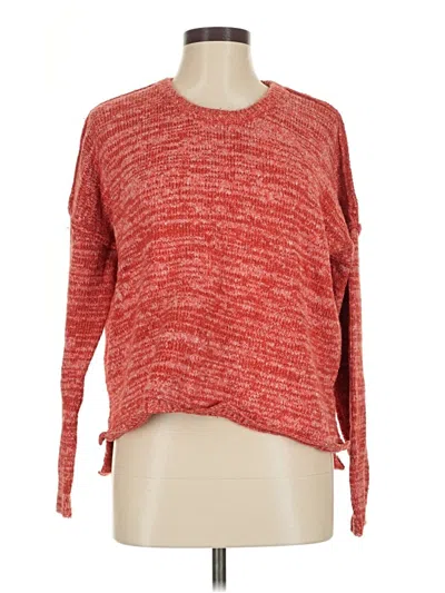 Pre-owned Rdi Long Sleeve Top Red Boatneck Tops