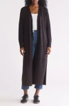 Rdi Mossy Knit Duster Jacket In Black