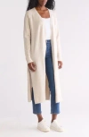 Rdi Mossy Knit Duster Jacket In Natural Mix