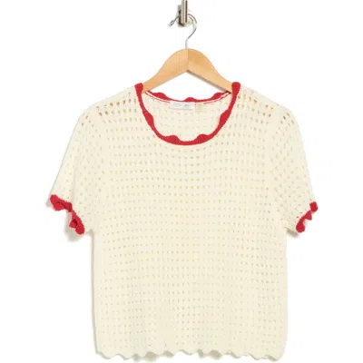 Rdi Short Sleeve Open Stitch Sweater
