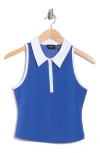 Rdi Sleeveless Half Zip Top In Multi