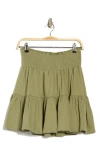 Rdi Tiered Cotton Skirt In Green