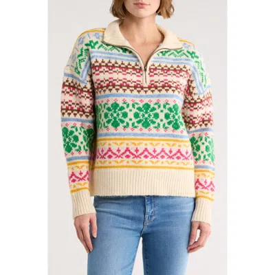 Rdi Troyer Half-zip Sweater In Multi