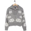 Rdi Troyer Roses Quarter Zip Pullover In Gray