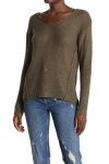 RDI V-NECK ELBOW PATCH TUNIC SWEATER