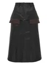 Re Code Layered Midi Skirt In Brown