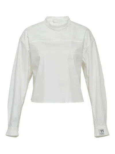 Re Code Mock-neck Shirt In White