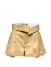 Re Code Turn-over Mini Shorts In Neutral