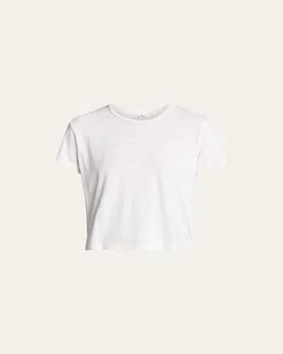 Re/done 1950s Boxy Cotton Tee In White