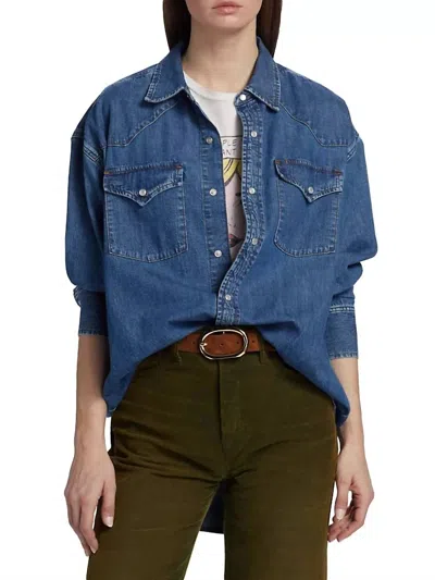 Re/done 50s Sawtooth Western Shirt In Heritage Medium