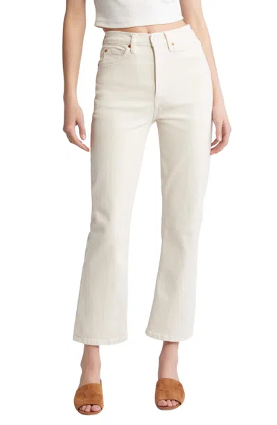 Re/done 70s High-rise Wide-leg Jeans In Vintage White