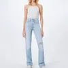 RE/DONE 70'S HIGH RISE BOOTCUT JEAN IN LIGHT TORN 7