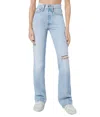 RE/DONE 70'S HIGH RISE BOOTCUT JEAN IN LIGHT TORN 7