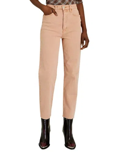 Re/done 70's High Rise Stove Pipe Jeans In Washed Khaki In Multi