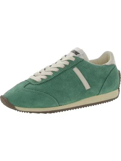 Re/done 70's Runner Womens Leather Lace-up Running Shoes In Green