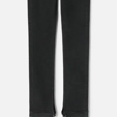 Re/done 70s High Rise Stove Pipe Jeans In Black