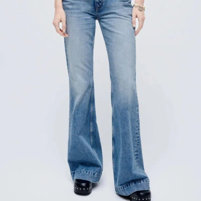 Re/done 70s Low Rise Bell Bottom Jean In Blue